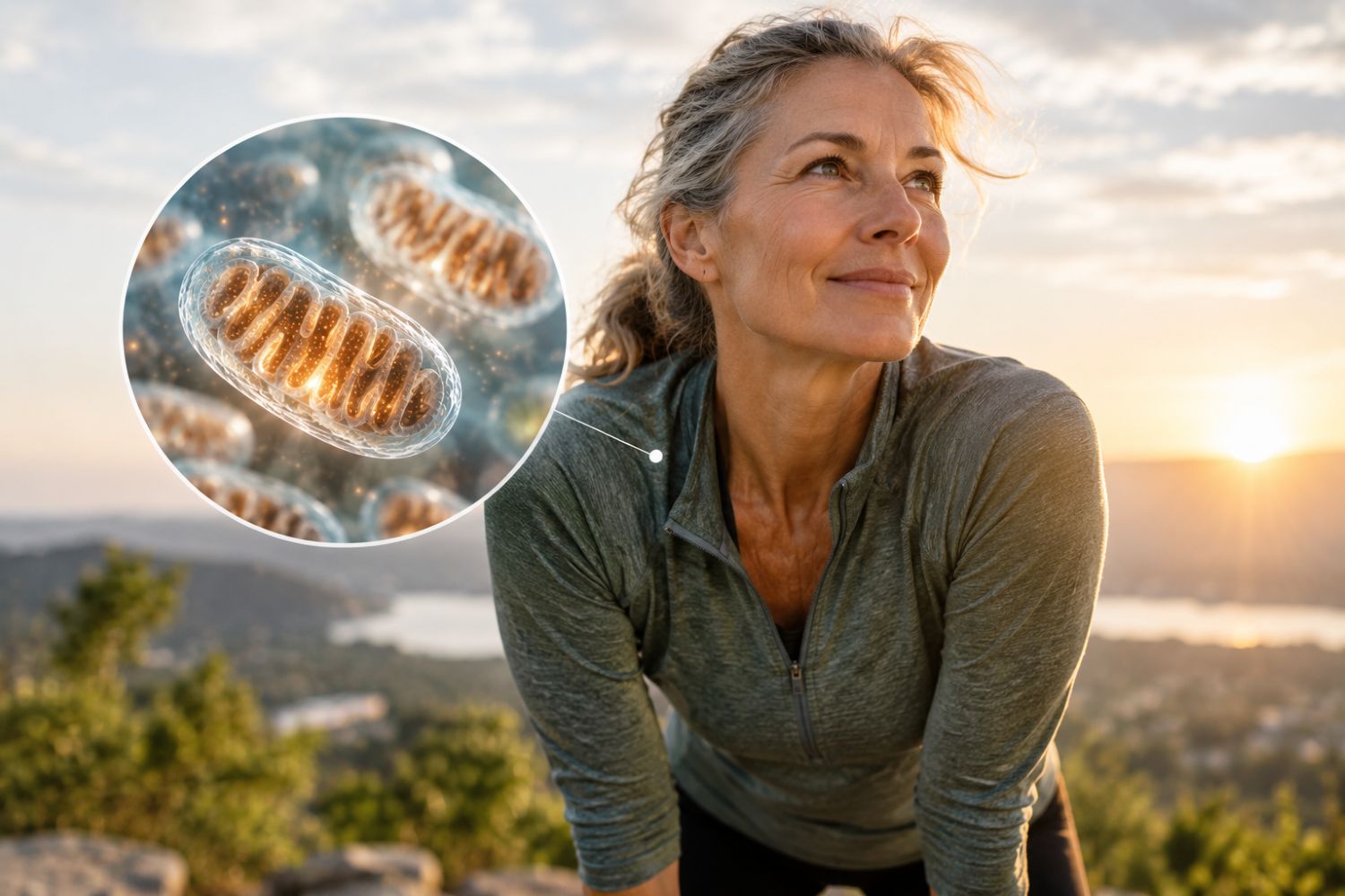 Frau, die gesund altert