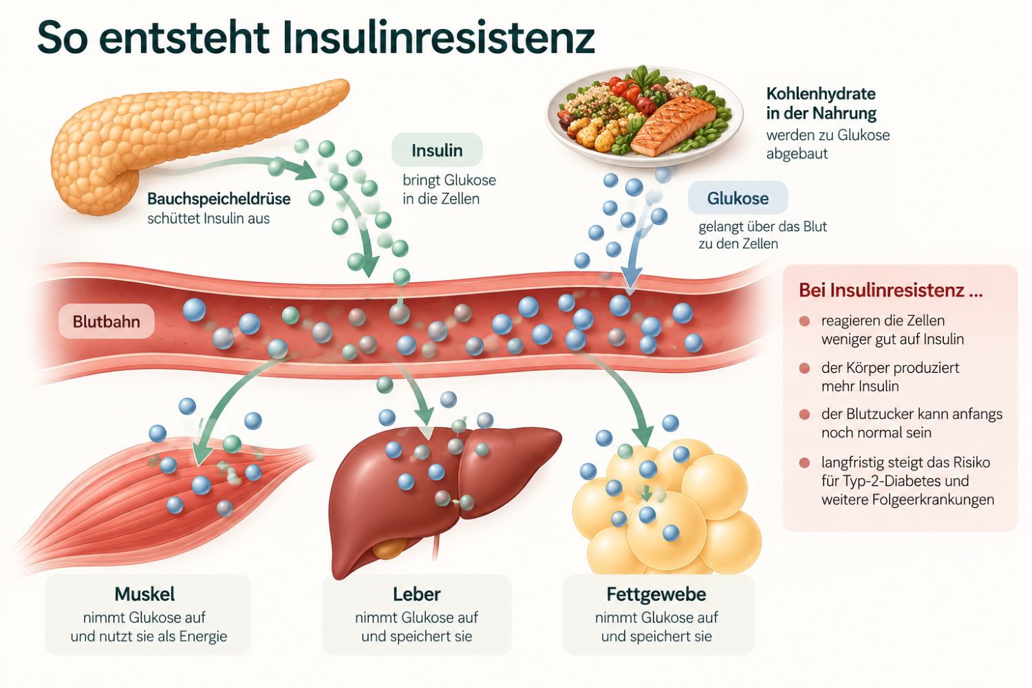 So entsteht Insulinresistenz